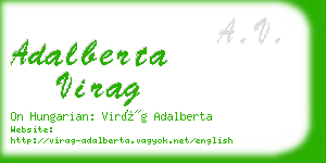 adalberta virag business card